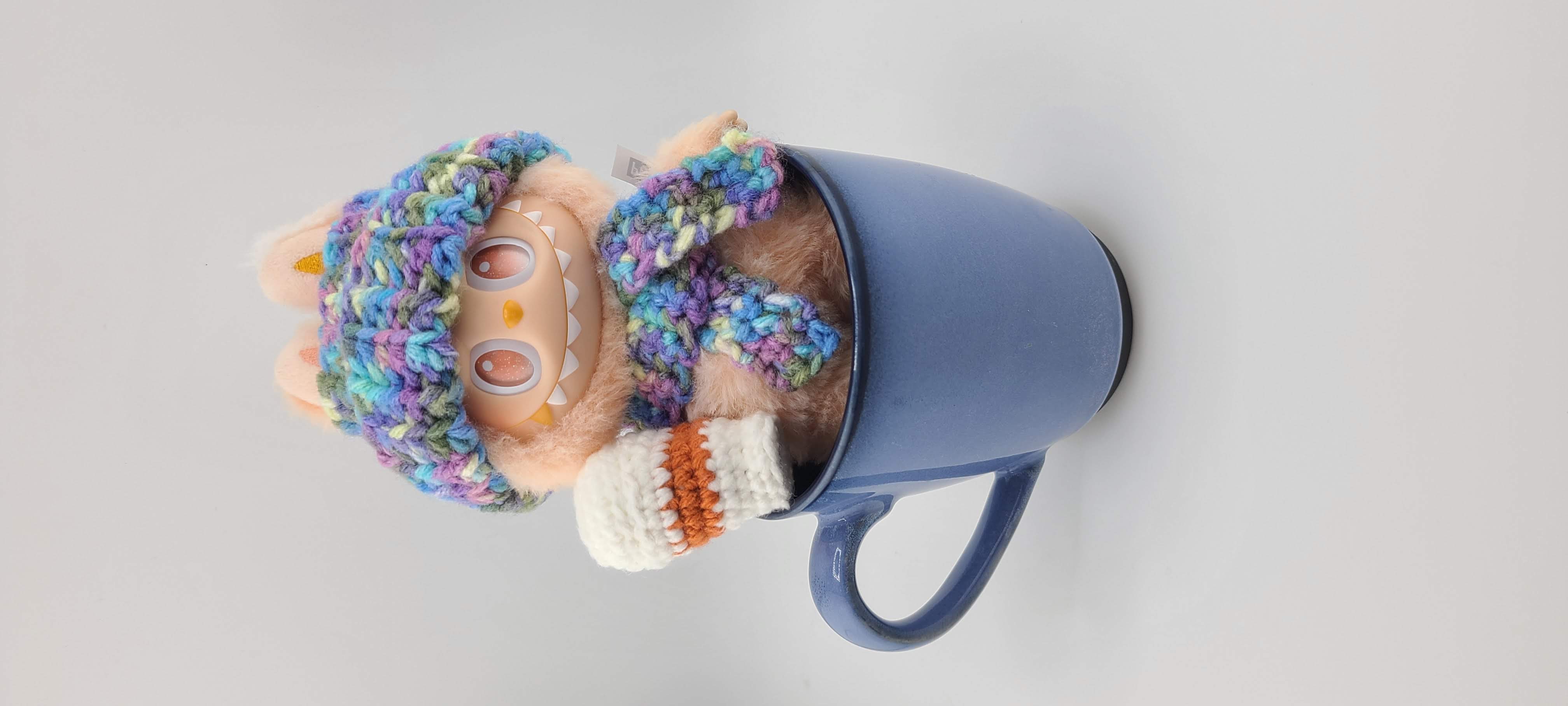 Crocheted hat.